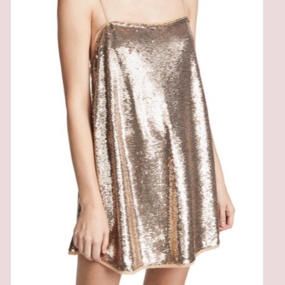 Free People Gold Sequin Dress